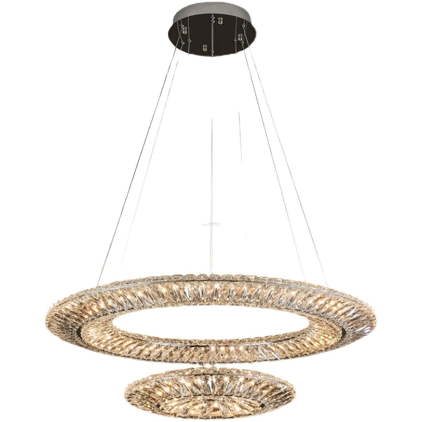 Tanager Geometric Round/Square Chandelier - Crystals-1-Luxehomezone