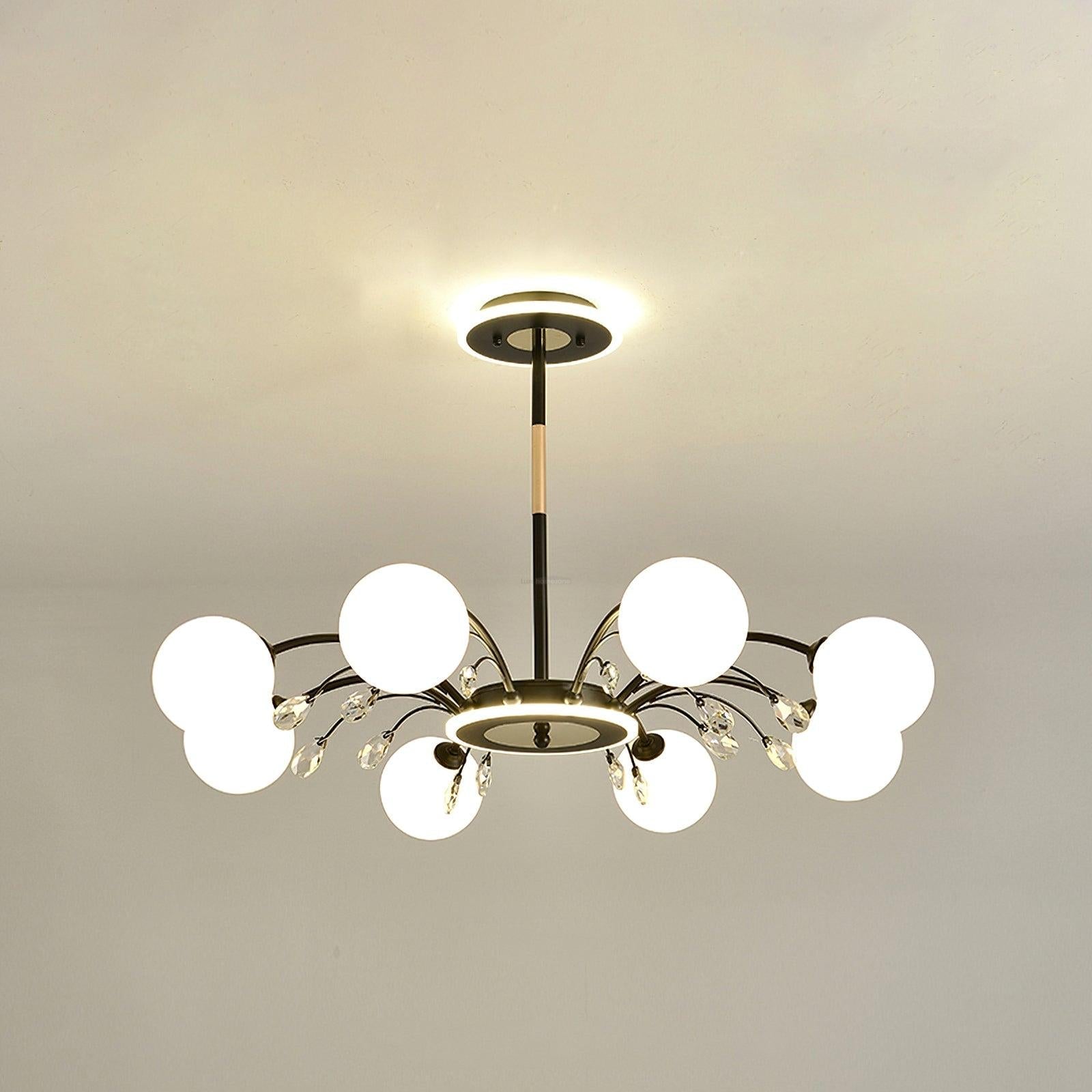 Glamorous Glass Raindrop Chandeliers with 6/8/10/12/16 heads - Bend-1-Luxehomezone
