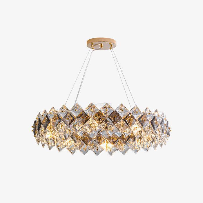Scale Crystal Round Chandelier Φ 23.6″ - Luxehomezone