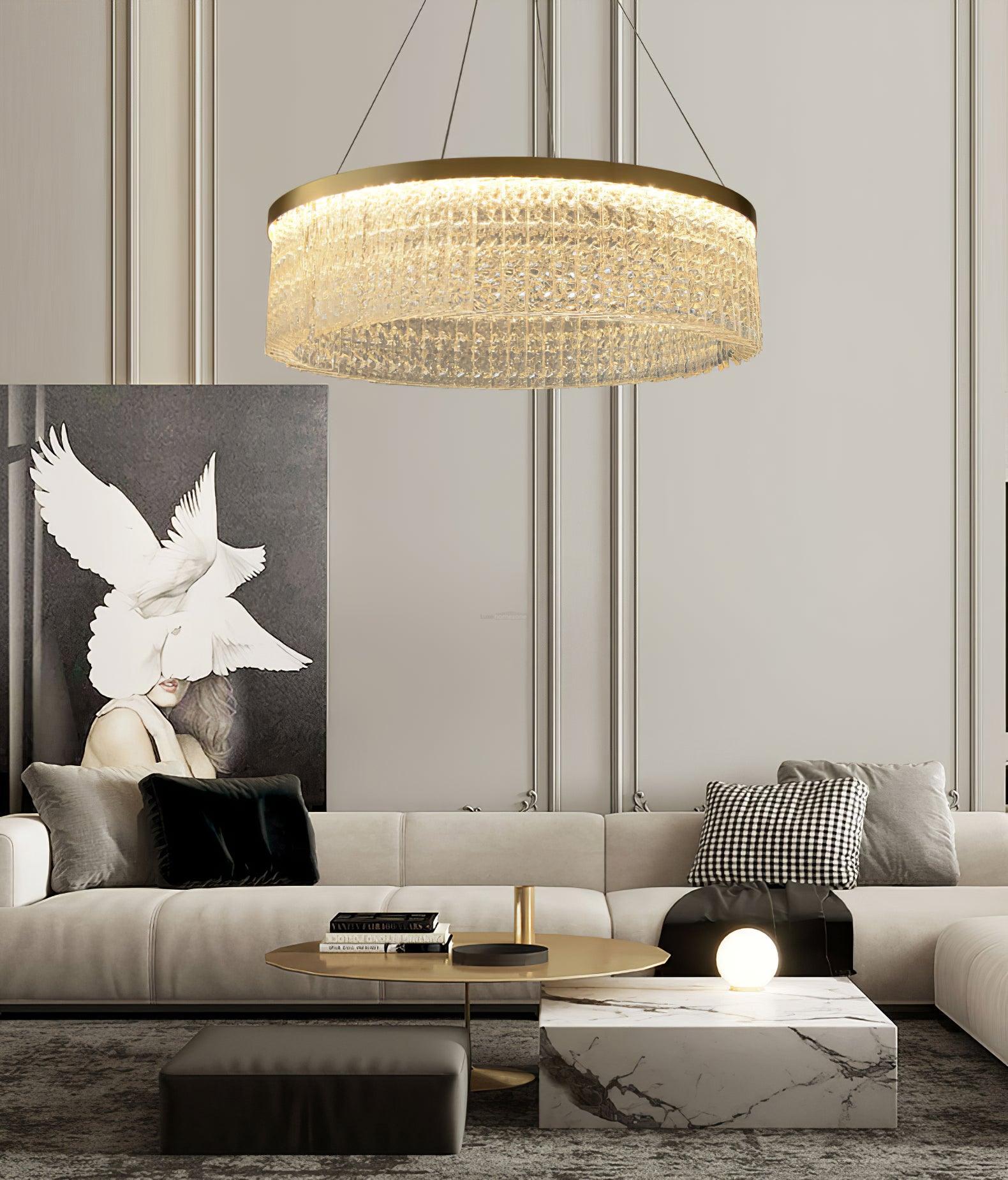 Halo Crystal Round Chandelier - Crystals-1-Luxehomezone