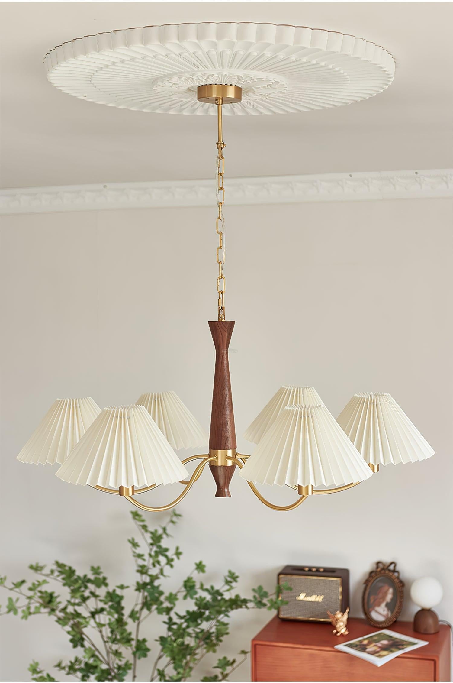 Pleated Chandelier with 3/6/8 heads - Variety-1-Luxehomezone