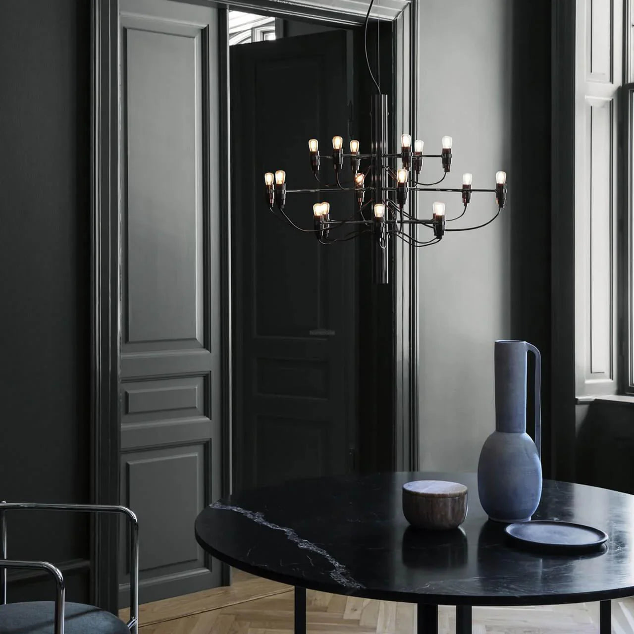 2097 Mid-Century Retro Candle Chandelier with 18/30/50/75 heads - Candle-1-Luxehomezone