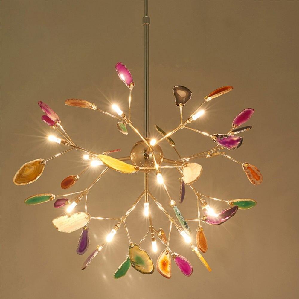 Agate Flake Chandelier with 4/12/16/20 heads - Branch-1-Luxehomezone