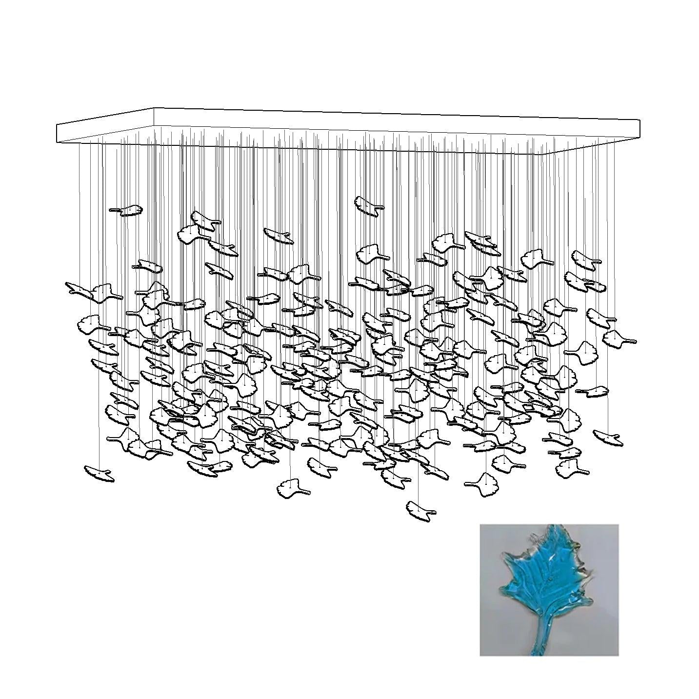 Multicolor Maple Leaf Chandelier - Helia-1-Luxehomezone