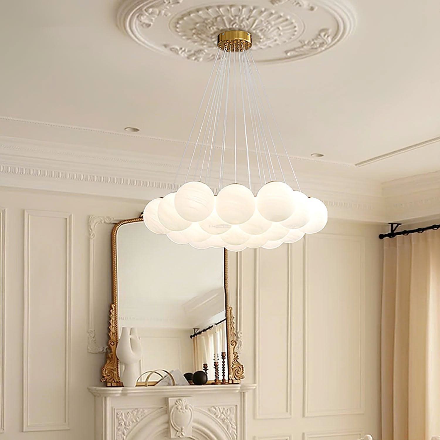 Glass Cluster Chandelier with 7/13/19 heads - Luxehomezone