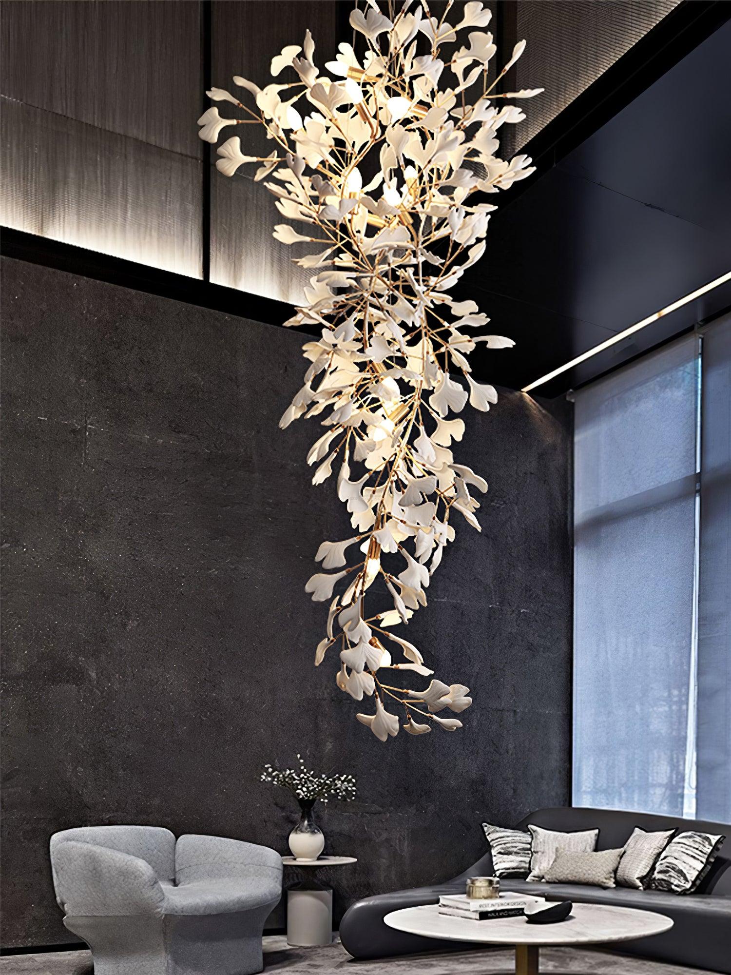 Gingko Long Branch Type Chandelier - Gingko, Gingko Chandelier-1-Luxehomezone
