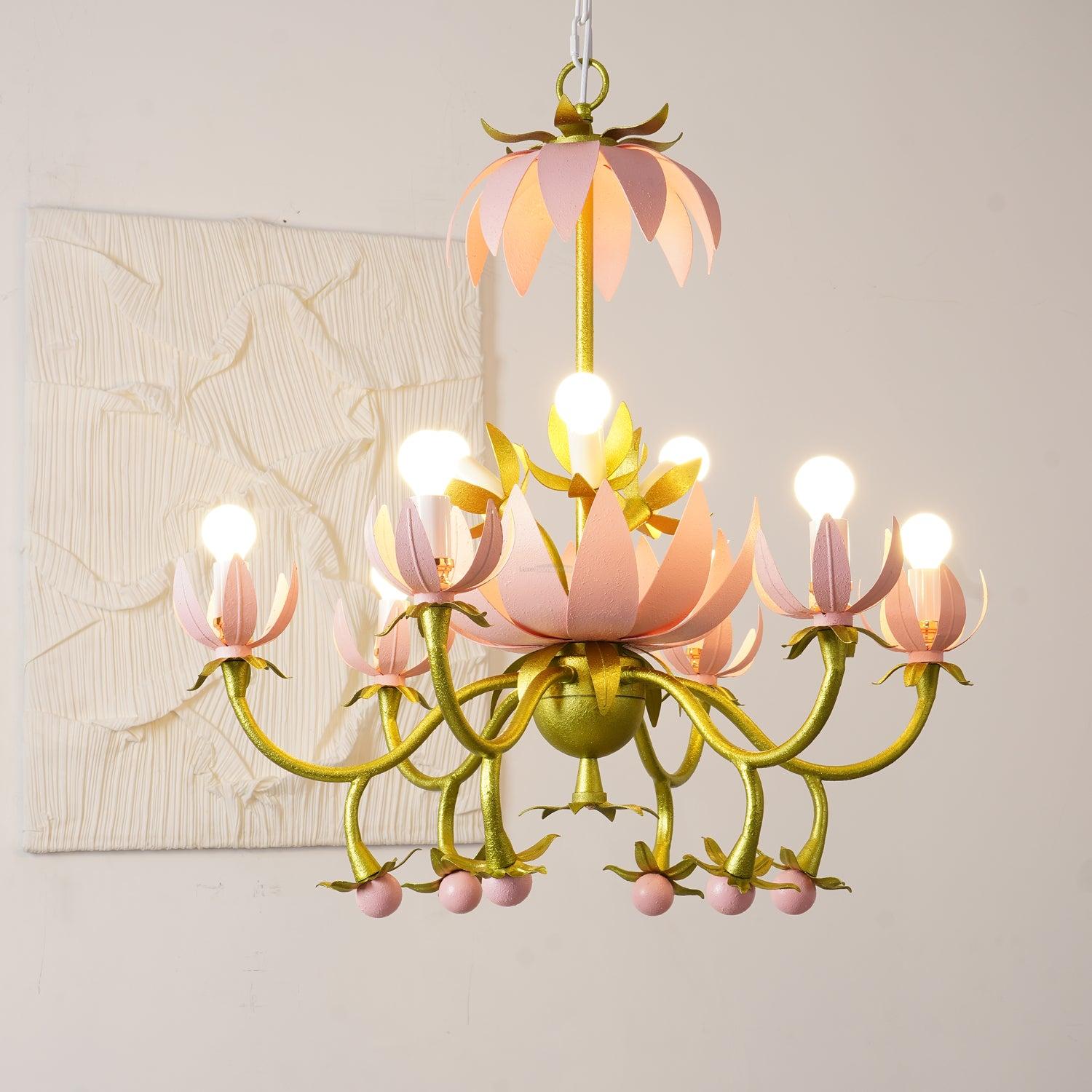 Mardi Gras Blossom Chandelier  Φ 25.6″ - -1-Luxehomezone