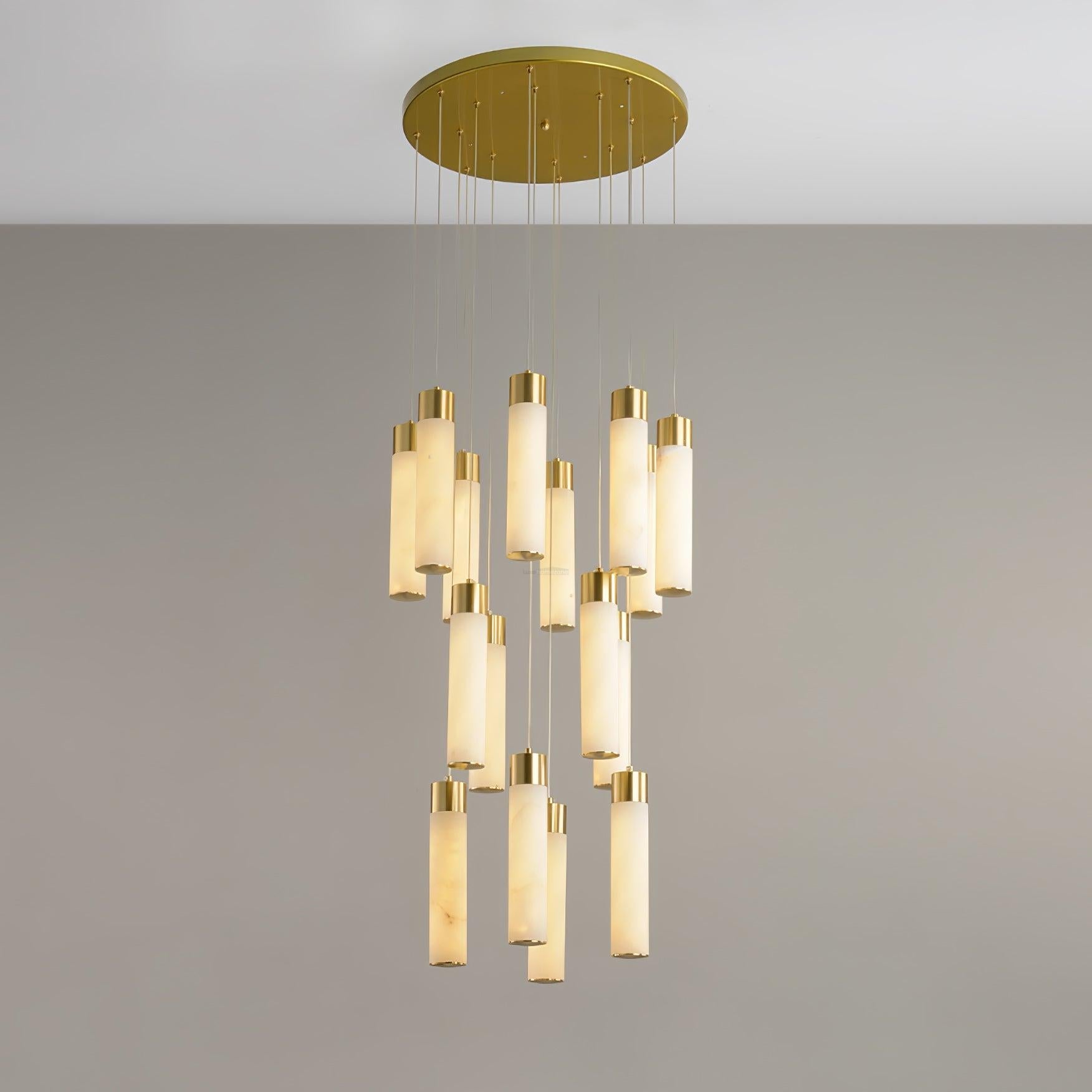 Celestial Alabaster Cascade Chandelier with 5/7/9/12/16/18/24/32 heads - Luxehomezone