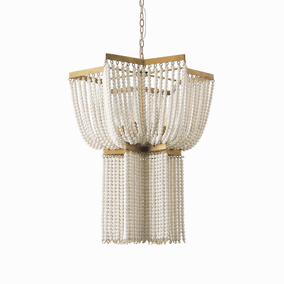 Estrella Chandelier Φ 24″ - Wooden Beads-1-Luxehomezone
