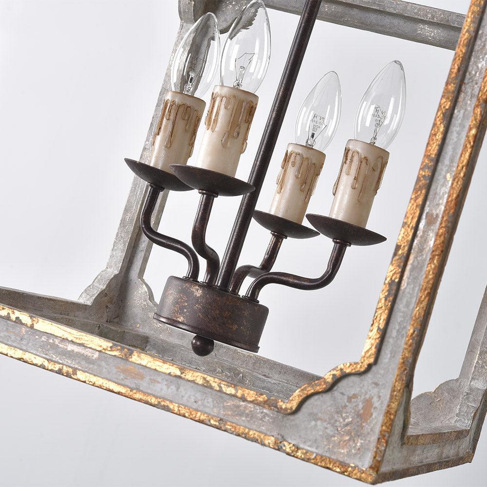 Boho Rustic Cube Chandelier  Φ 14.2″ - Genteel-1-Luxehomezone