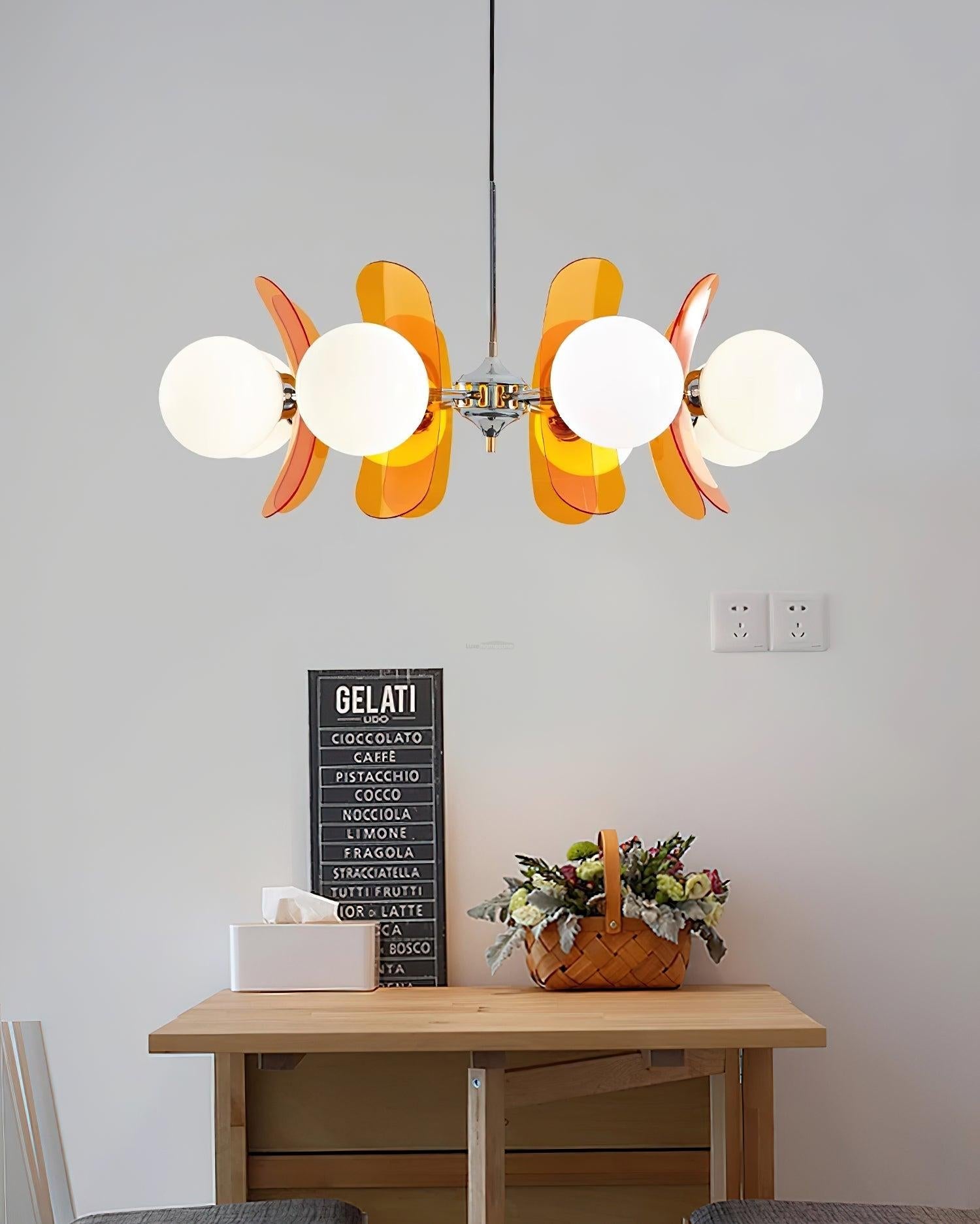 Phosphorescent Chandelier with3/5/6/8 heads - Frown, Optimized-1-Luxehomezone