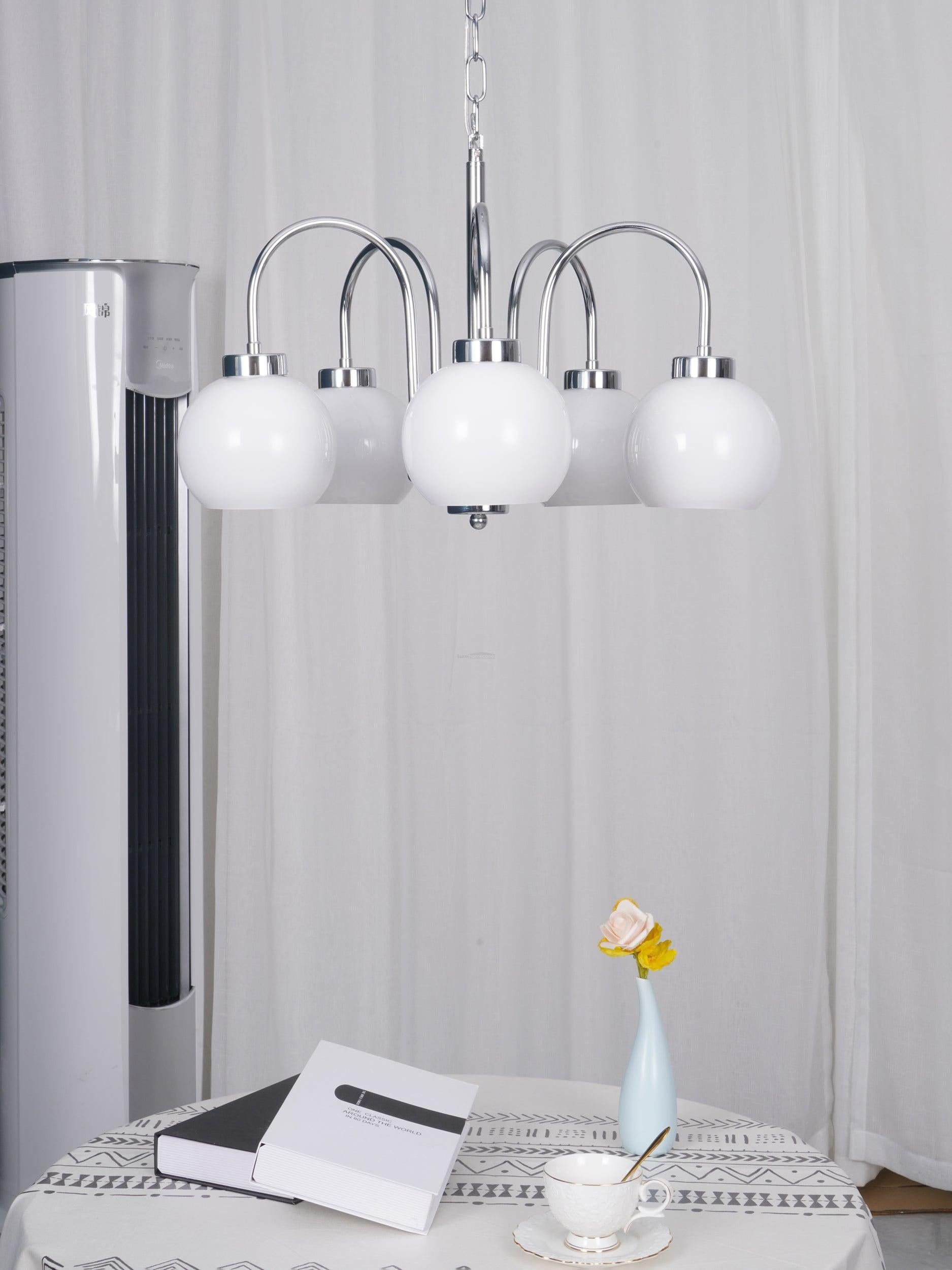 Loa Chandeliers with 3/4/5 heads - Glass Chandelier, Persimmon-1-Luxehomezone