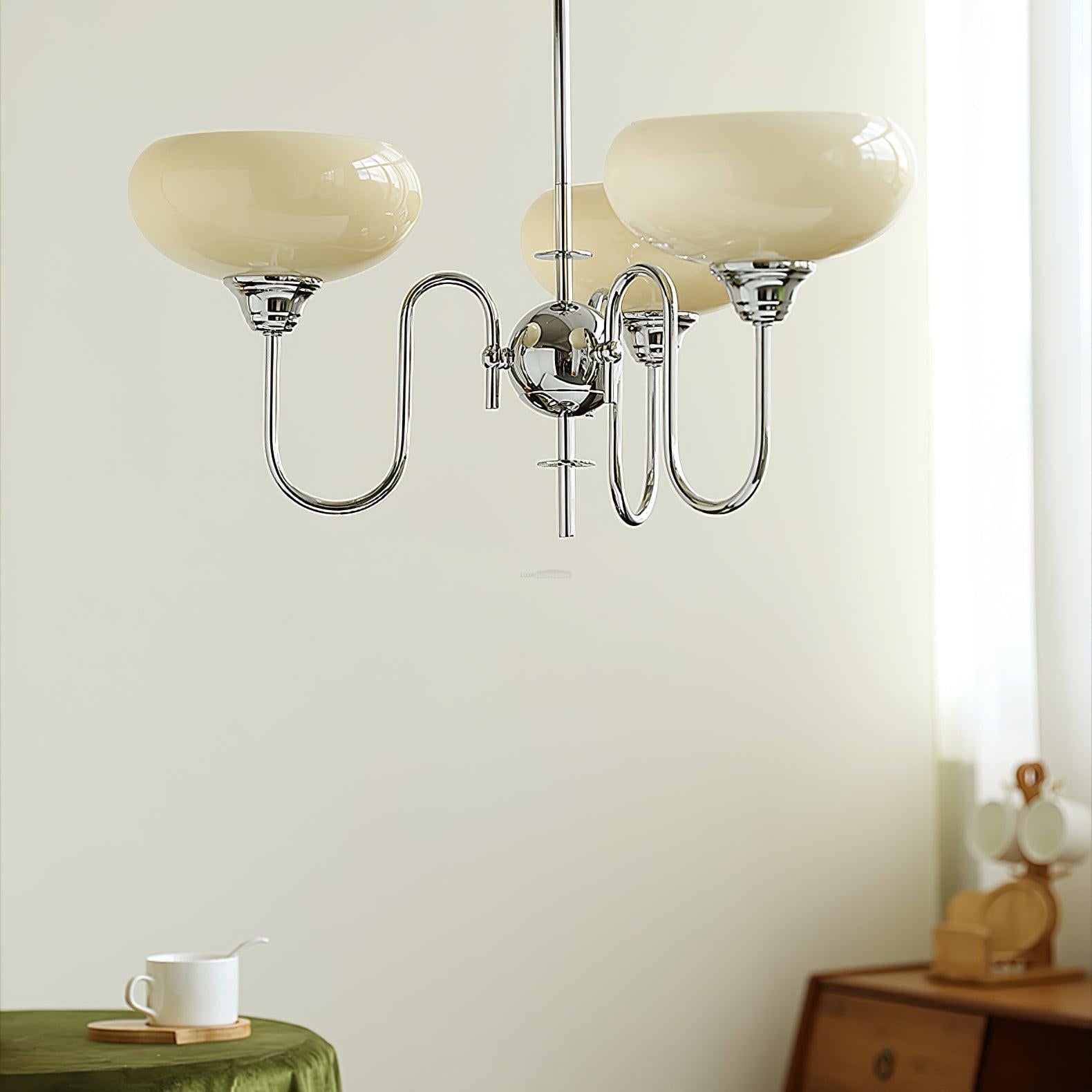 Creamy Persimmon Chandelier - Glass Chandelier, Persimmon-1-Luxehomezone