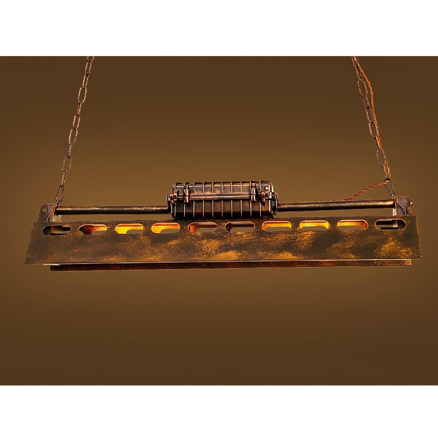 Industrial Steampunk Style Chandelier, Dining Table Lamp, Kitchen Island Lamp - Bar, Bloom, Optimized-1-Luxehomezone