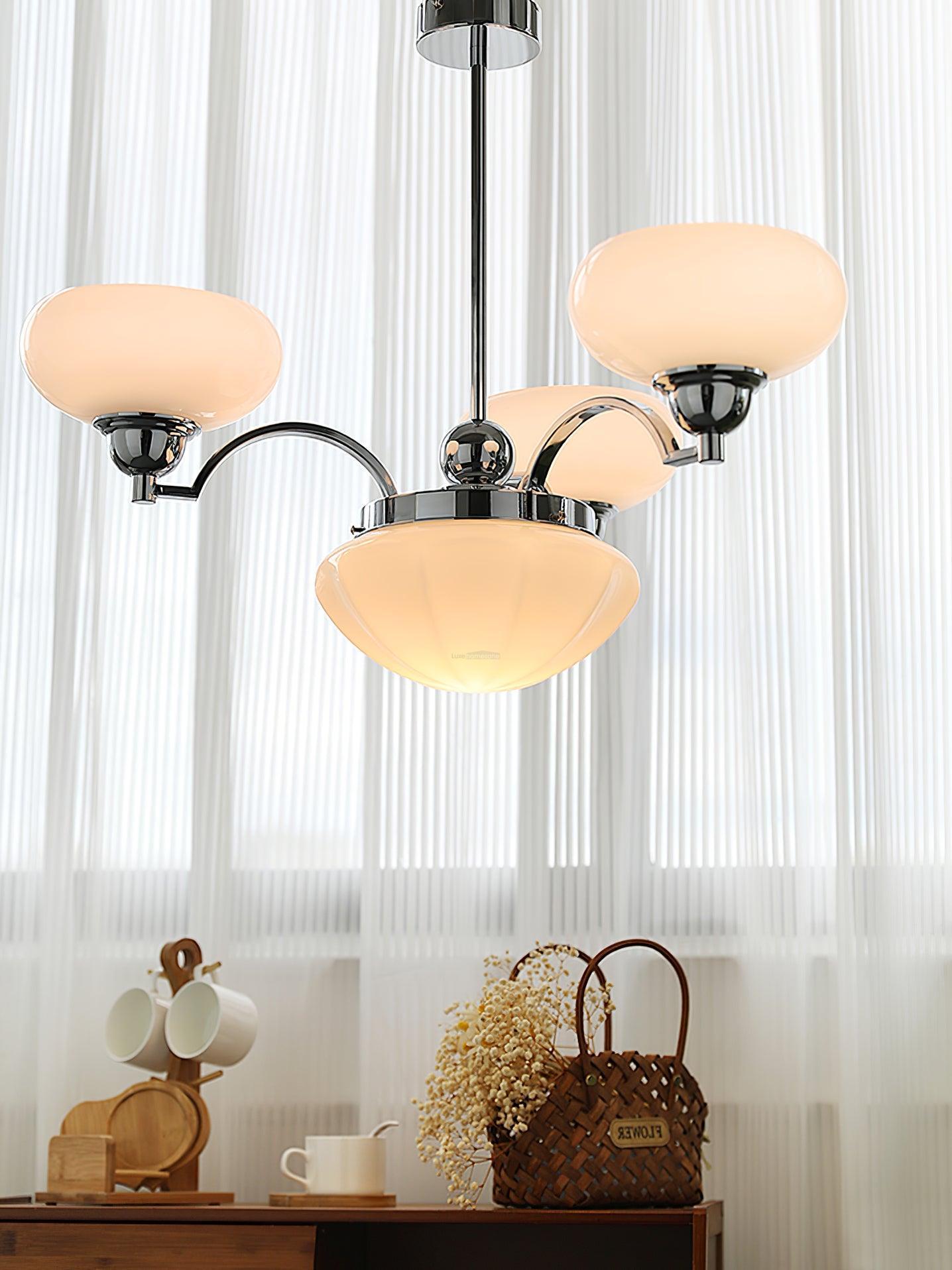 Warre Chandelier ∅ 26.5″ - Bend, Marshmallow Chandelier-1-Luxehomezone