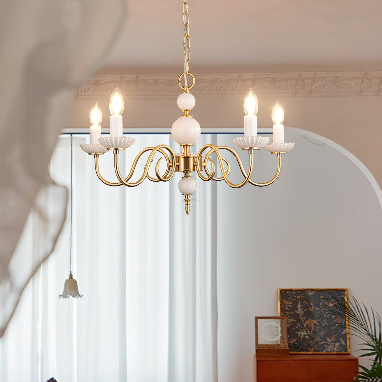 Candle Style Carlita Chandelier with 3/5 heads - Candle-1-Luxehomezone