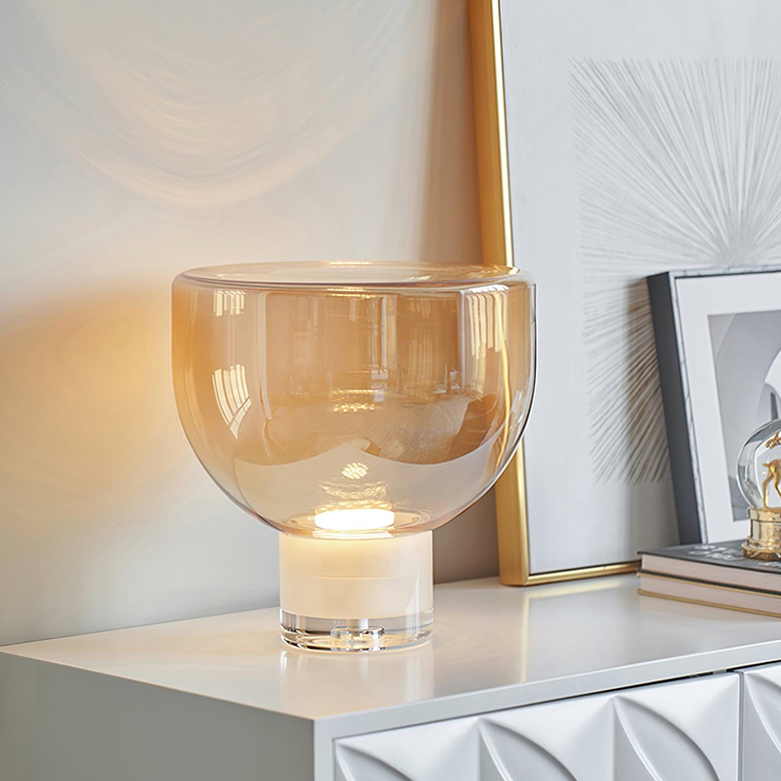 Aella Table Lamp  ∅ 12.5″ ∅ 14.9″ - Art Glass-1-Luxehomezone