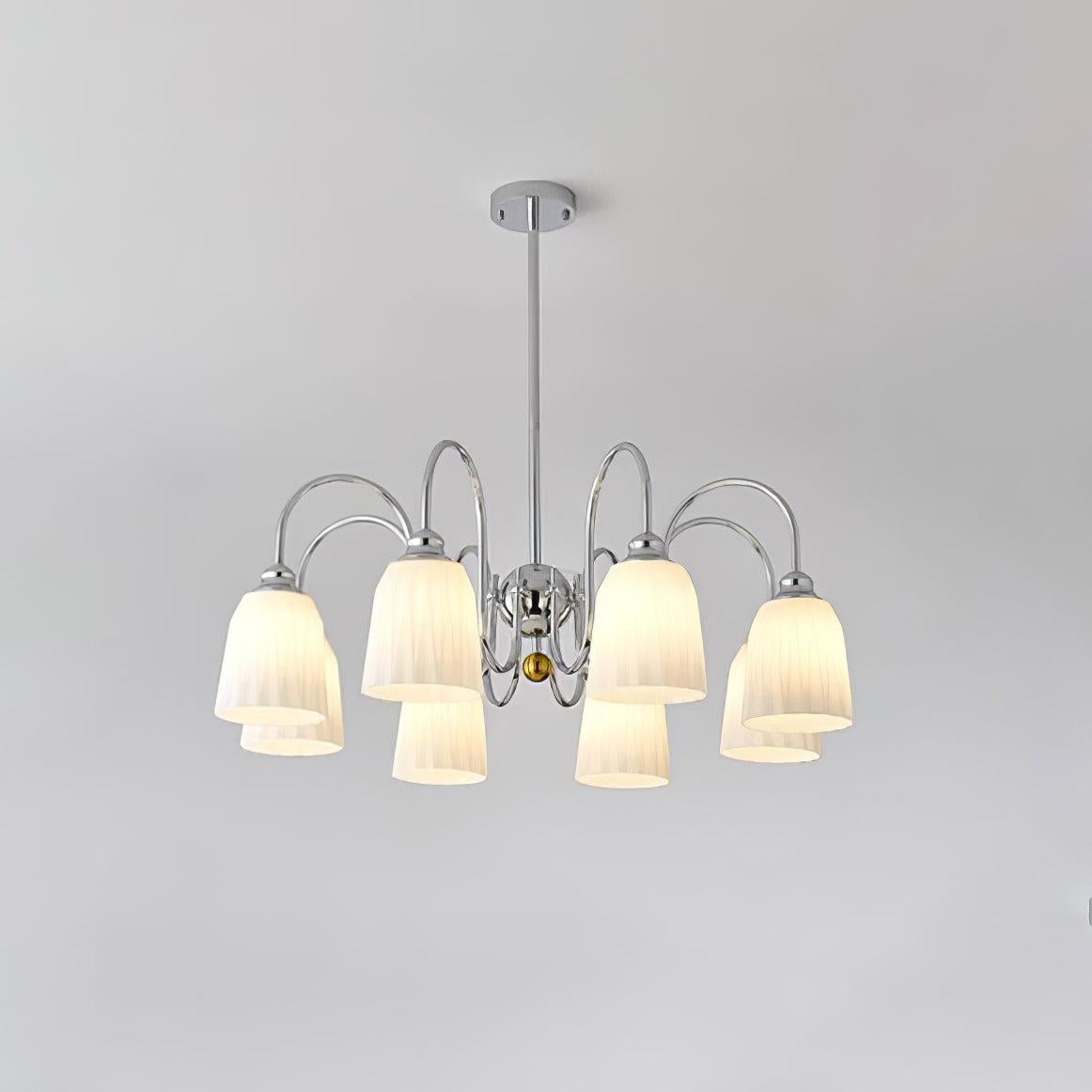 Bauhaus Pleated Chandelier with 3/5/6/8 heads - Zahara-1-Luxehomezone