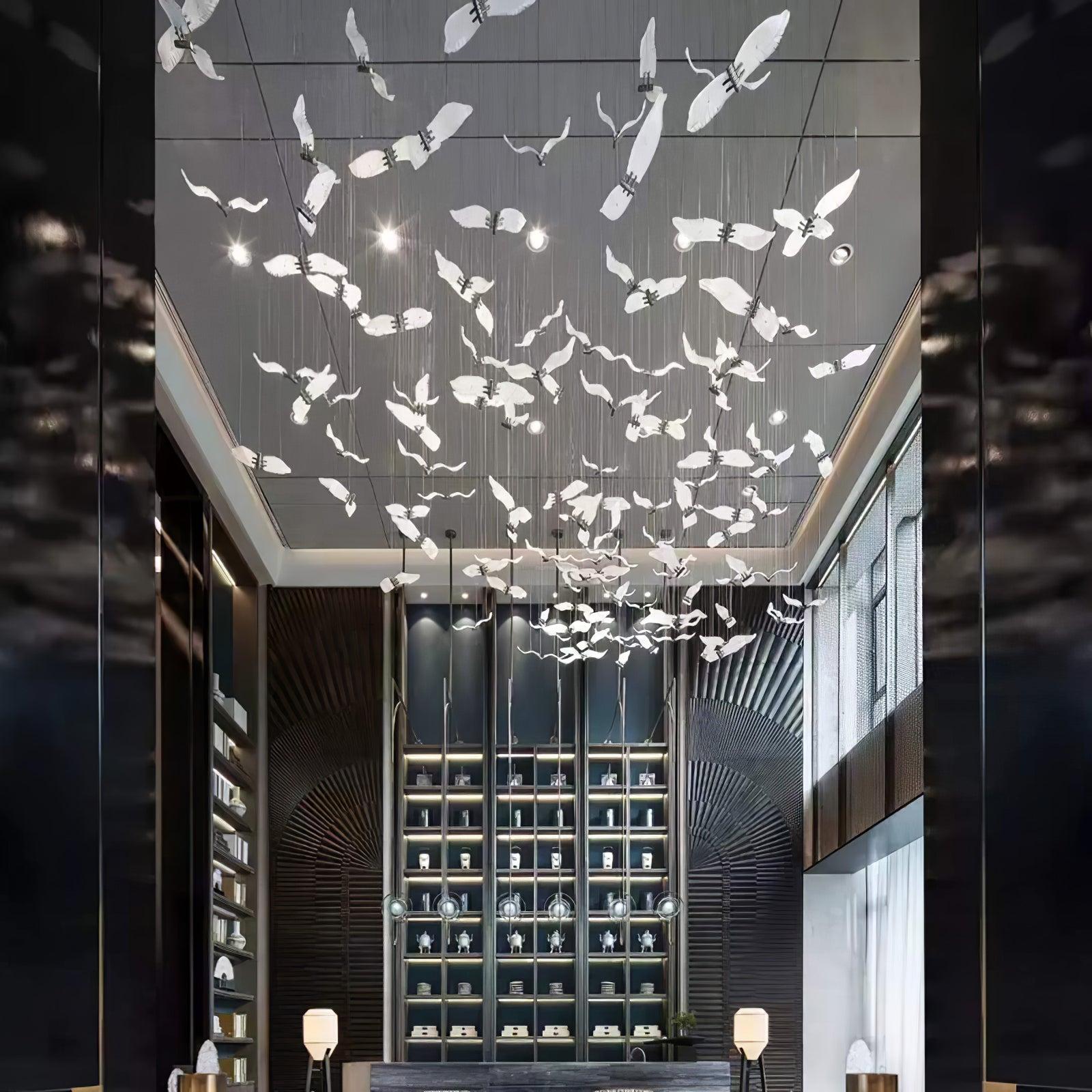 Large Seagull Chandelier with 1/3/5/7/9/11/12/18 heads - Bird-1-Luxehomezone