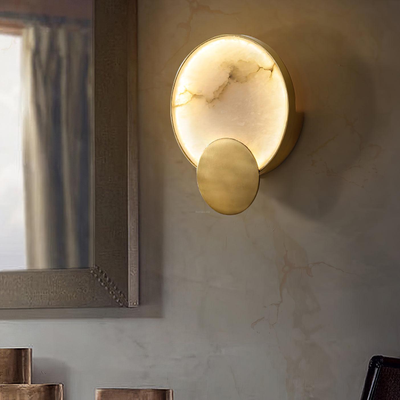 Terra Svet Alabaster Wall Sconce - Luxehomezone