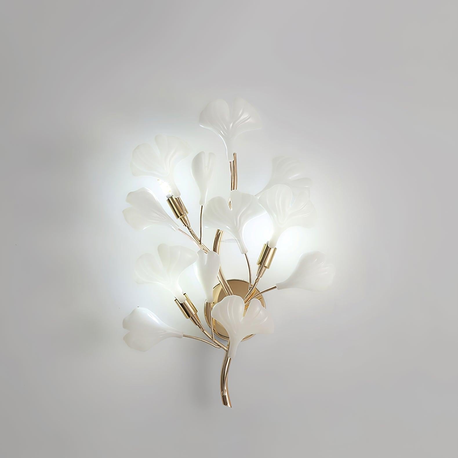 Gingko Wall Lamp with Leaves - Luxehomezone