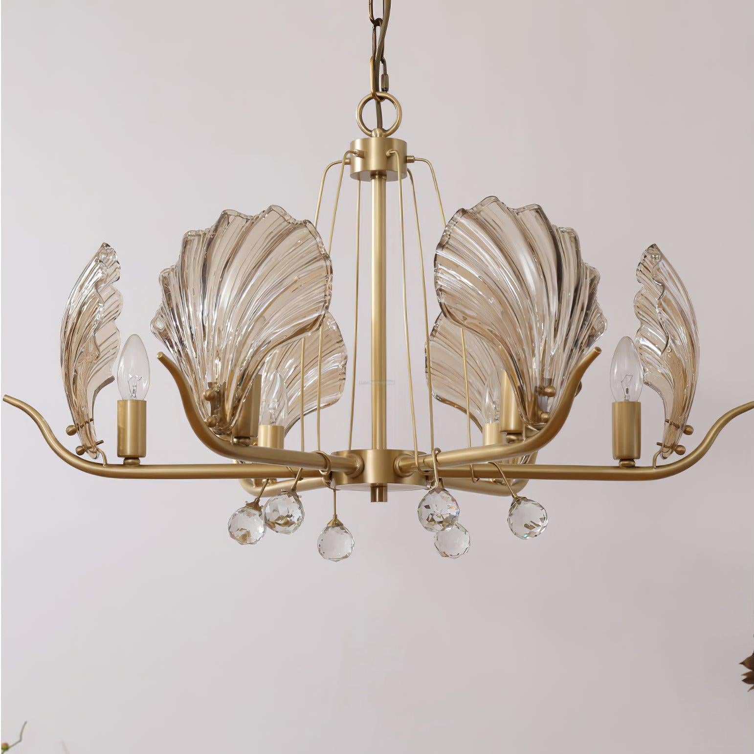 Shell Crystal Chandelier with 3/6/8 heads - Luxehomezone