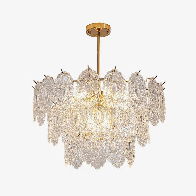 Wave Glass Style Chandelier - Cylinder-1-Luxehomezone
