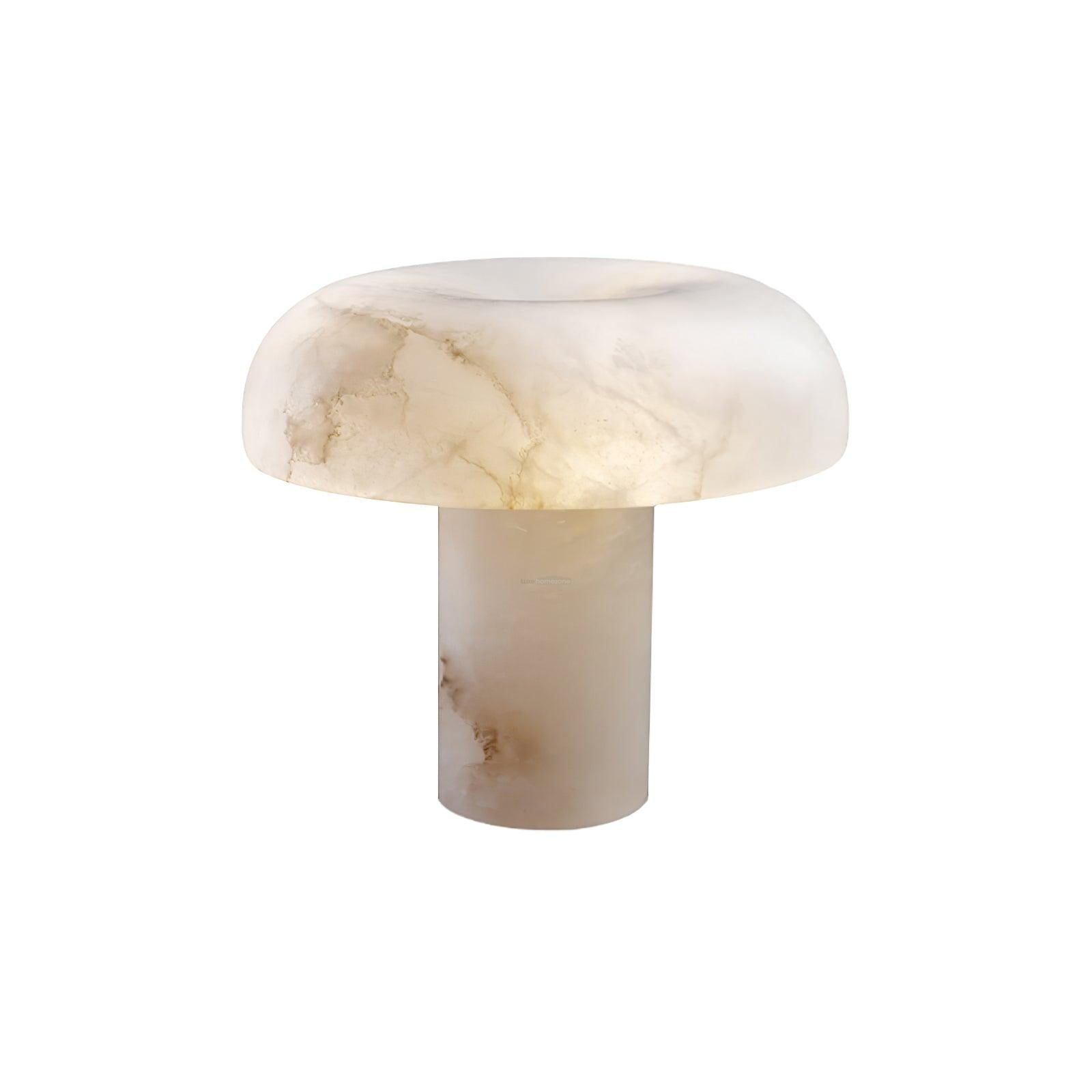 Mushroom Table Lamp Style B - Alabaster-1-Luxehomezone