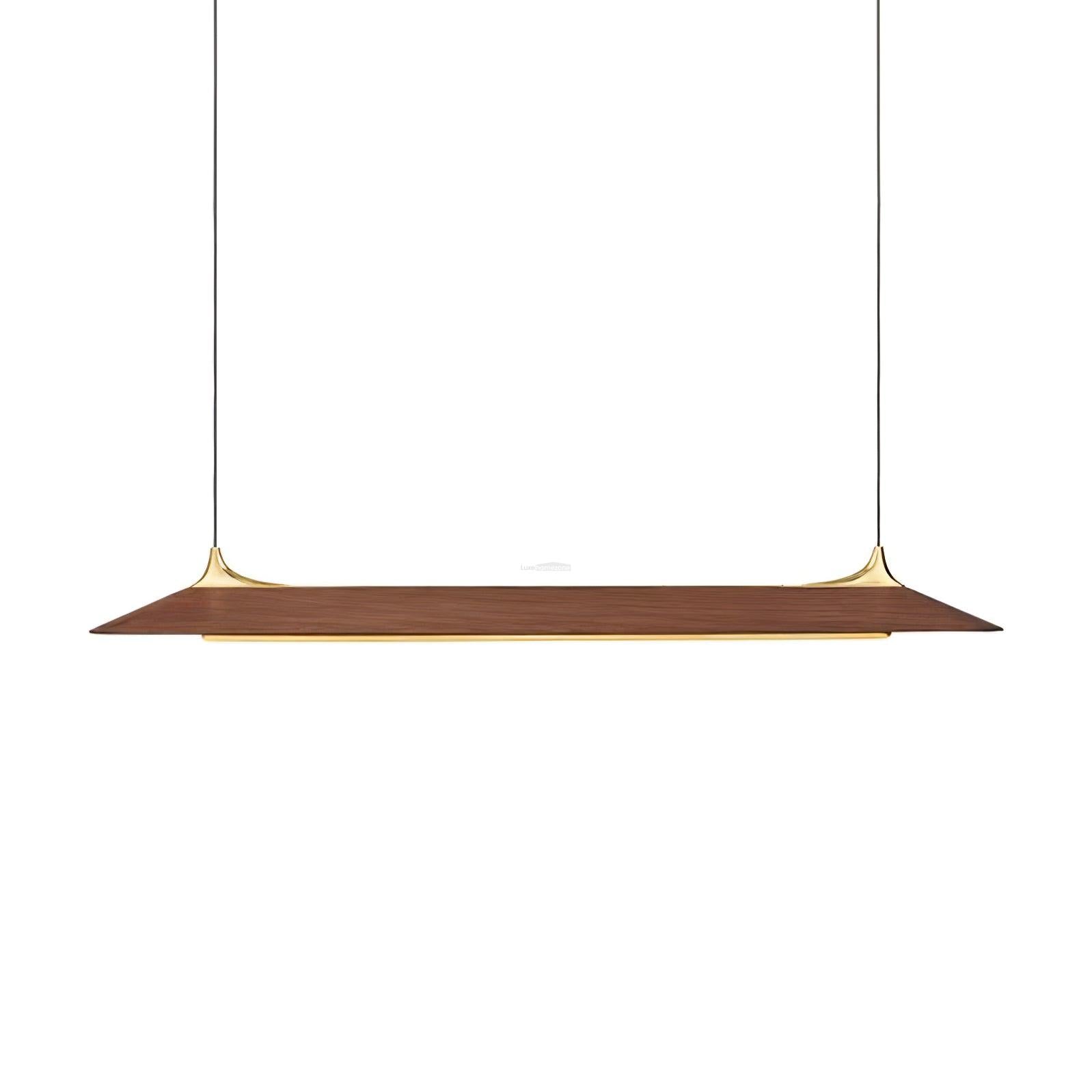 Luxehomezone Wooden Linear Chandelier - Bar-1-Luxehomezone