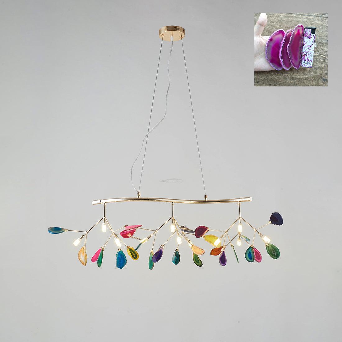 Agate Flake Chandelier with 4/12/16/20 heads