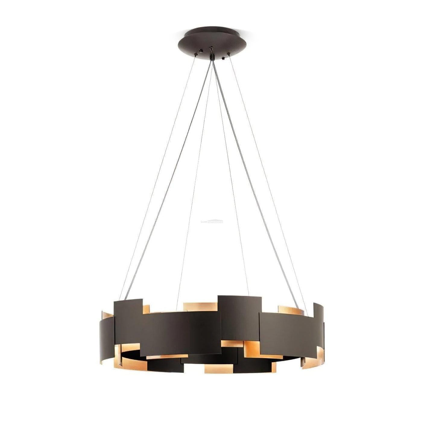 Kichler Oval Chandelier ∅ 23.6″ - Black & Gold-1-Luxehomezone