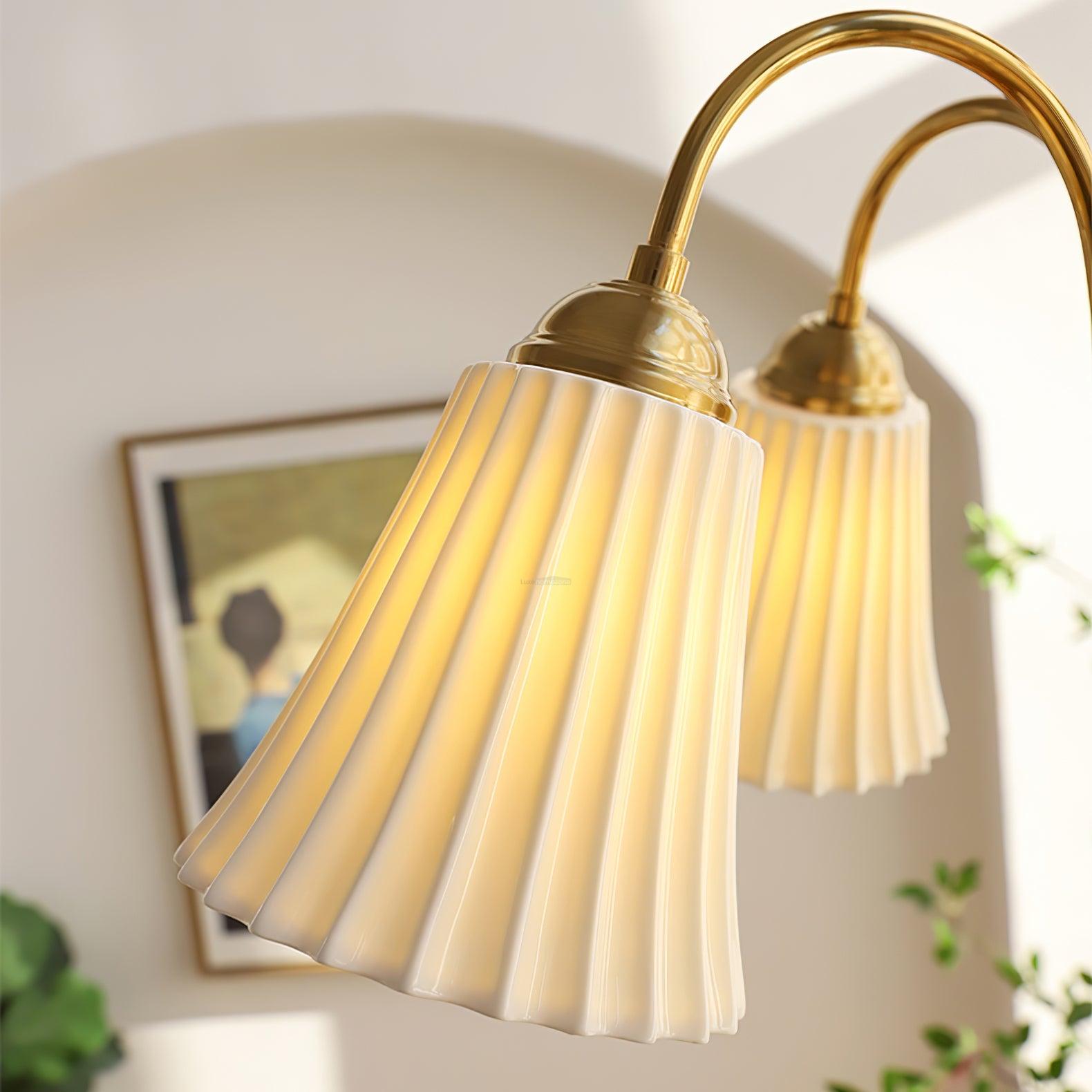 Medieval Ceramic Trumpet Chandelier with 3/5/8 lamps - Flower Ceramic-1-Luxehomezone