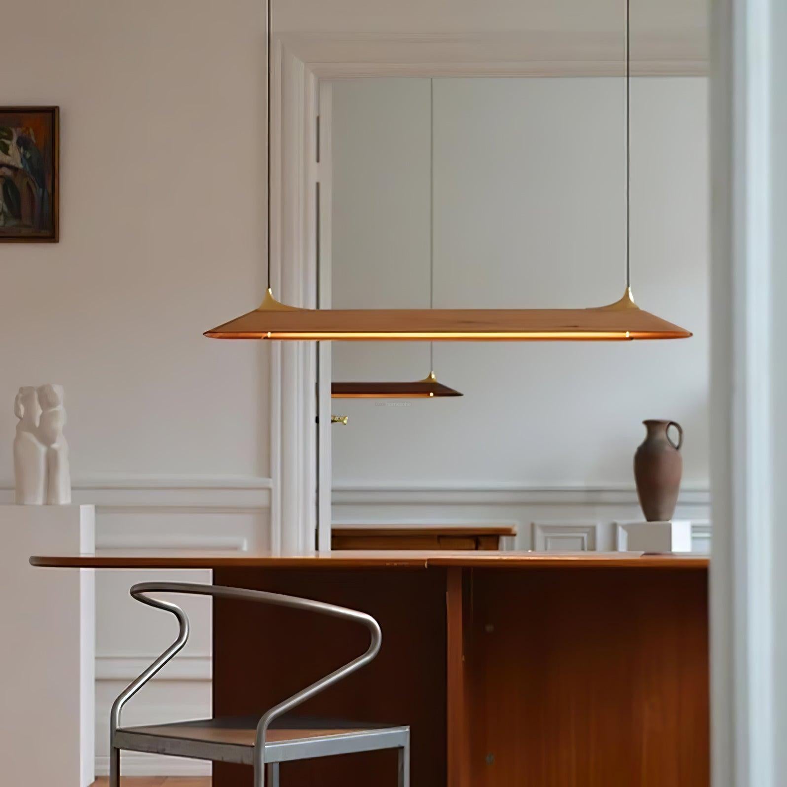 Luxehomezone Wooden Linear Chandelier - Bar-1-Luxehomezone