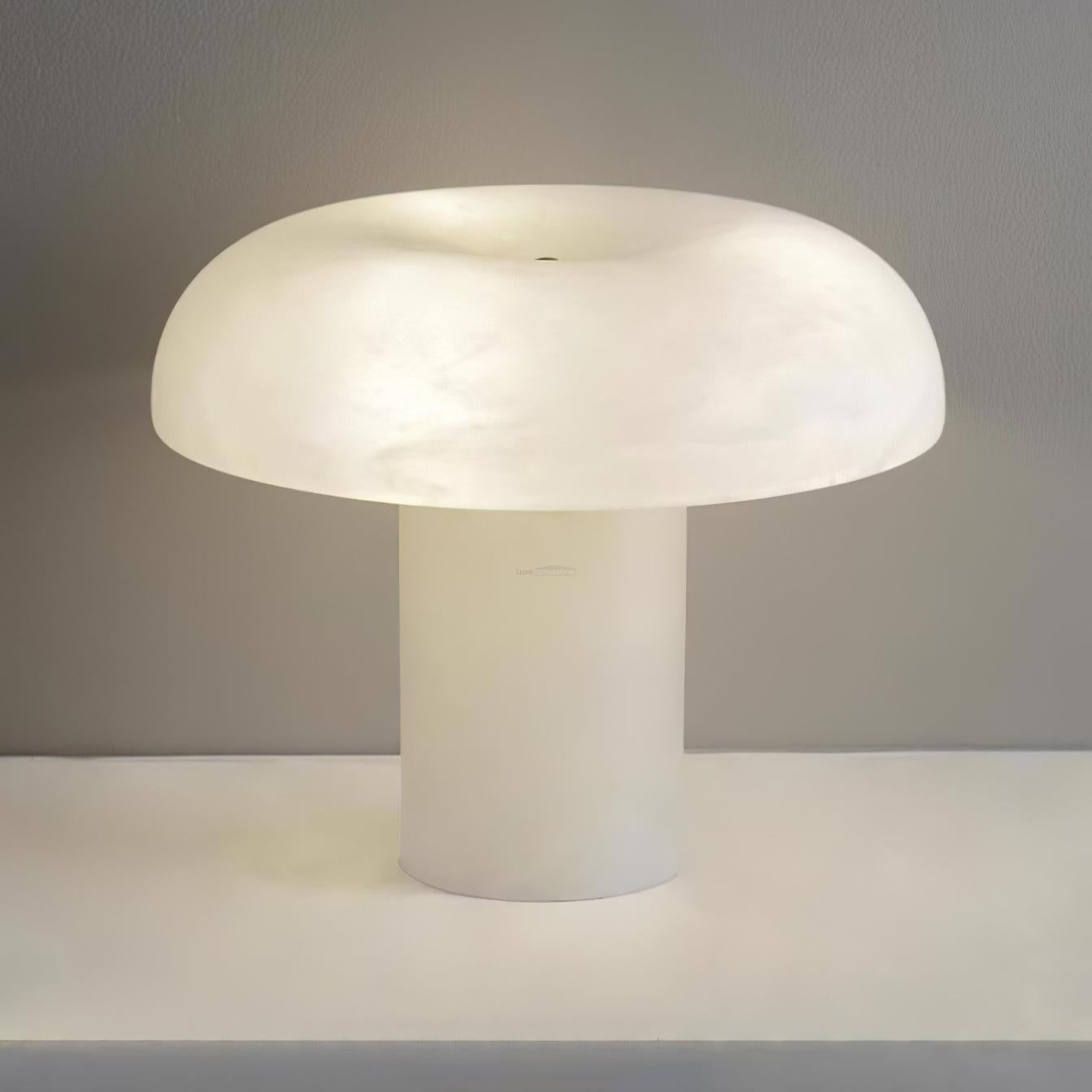 Mushroom Table Lamp Style B - Alabaster-1-Luxehomezone