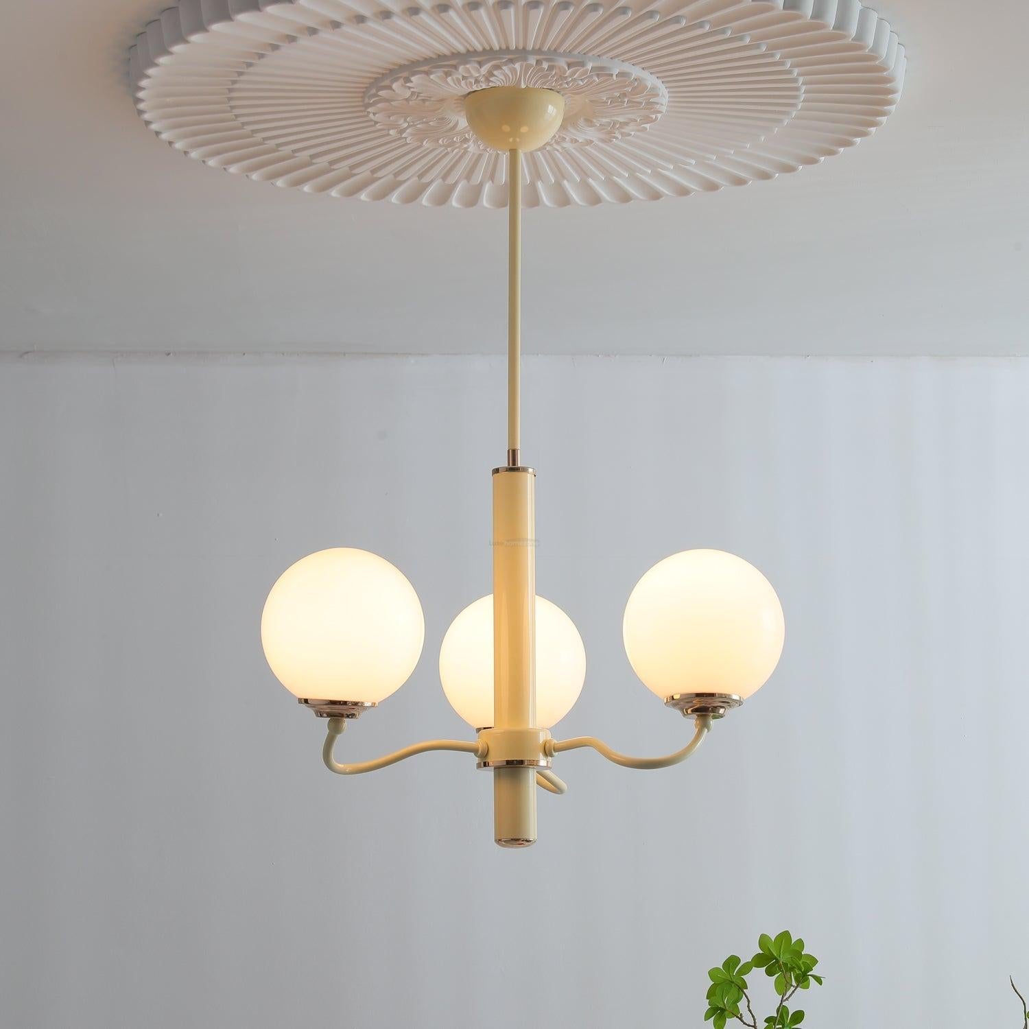 Radiant Globe Chandelier with 3/6/8 heads - Bend, Marshmallow Chandelier-1-Luxehomezone
