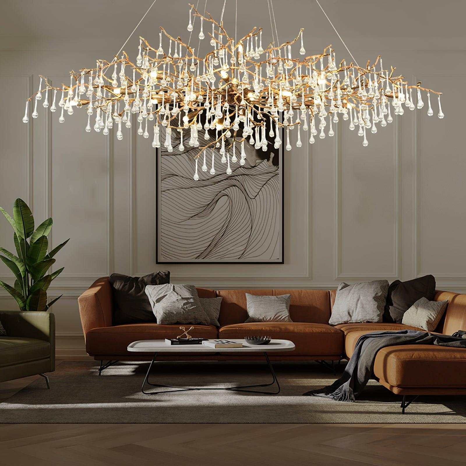 Bijou Tear Drop Style Chandelier - Luxehomezone