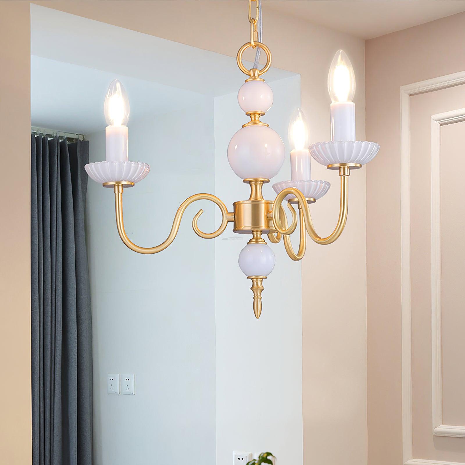 Candle Style Carlita Chandelier with 3/5 heads - Candle-1-Luxehomezone