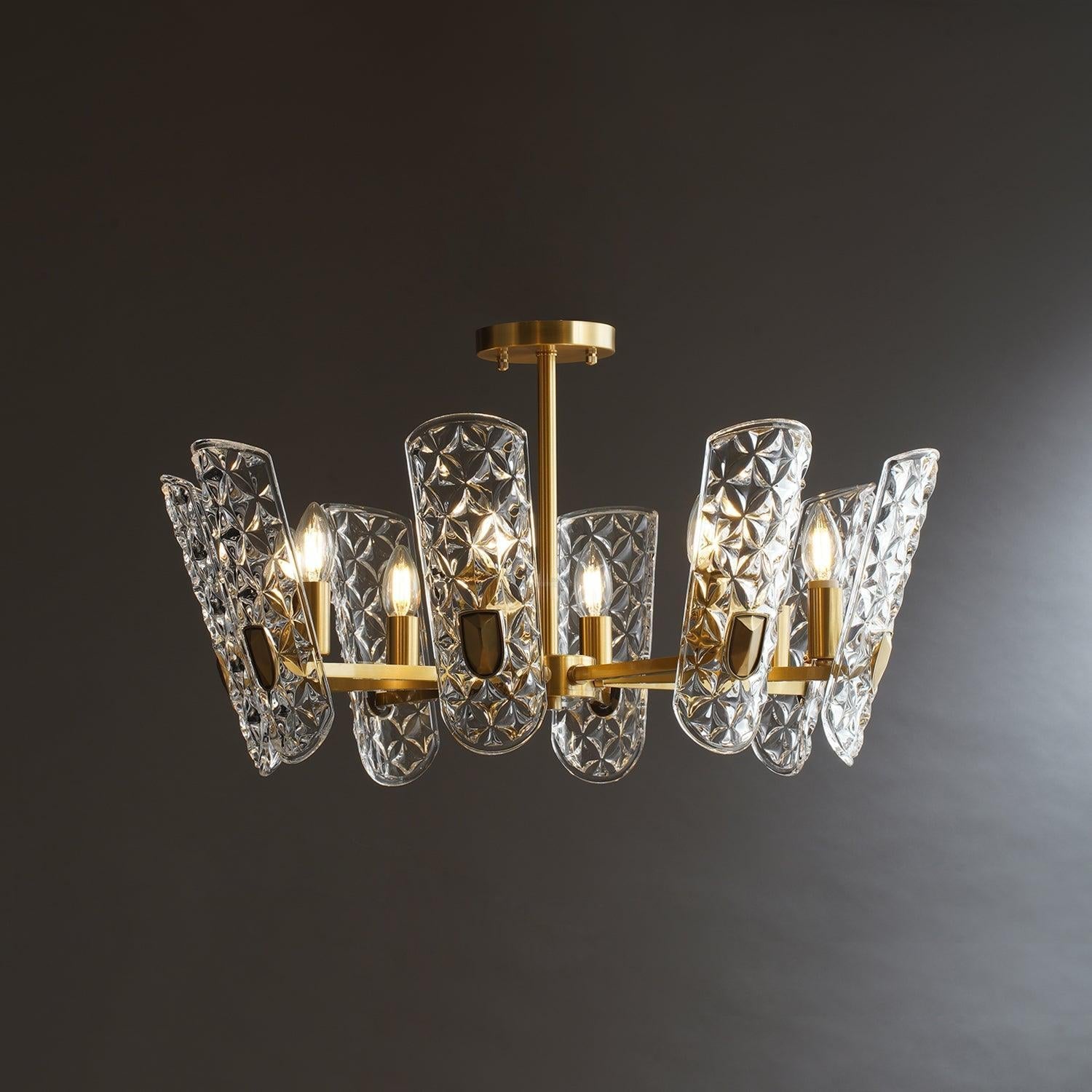 Brass Central Chandelier - Lucency-1-Luxehomezone