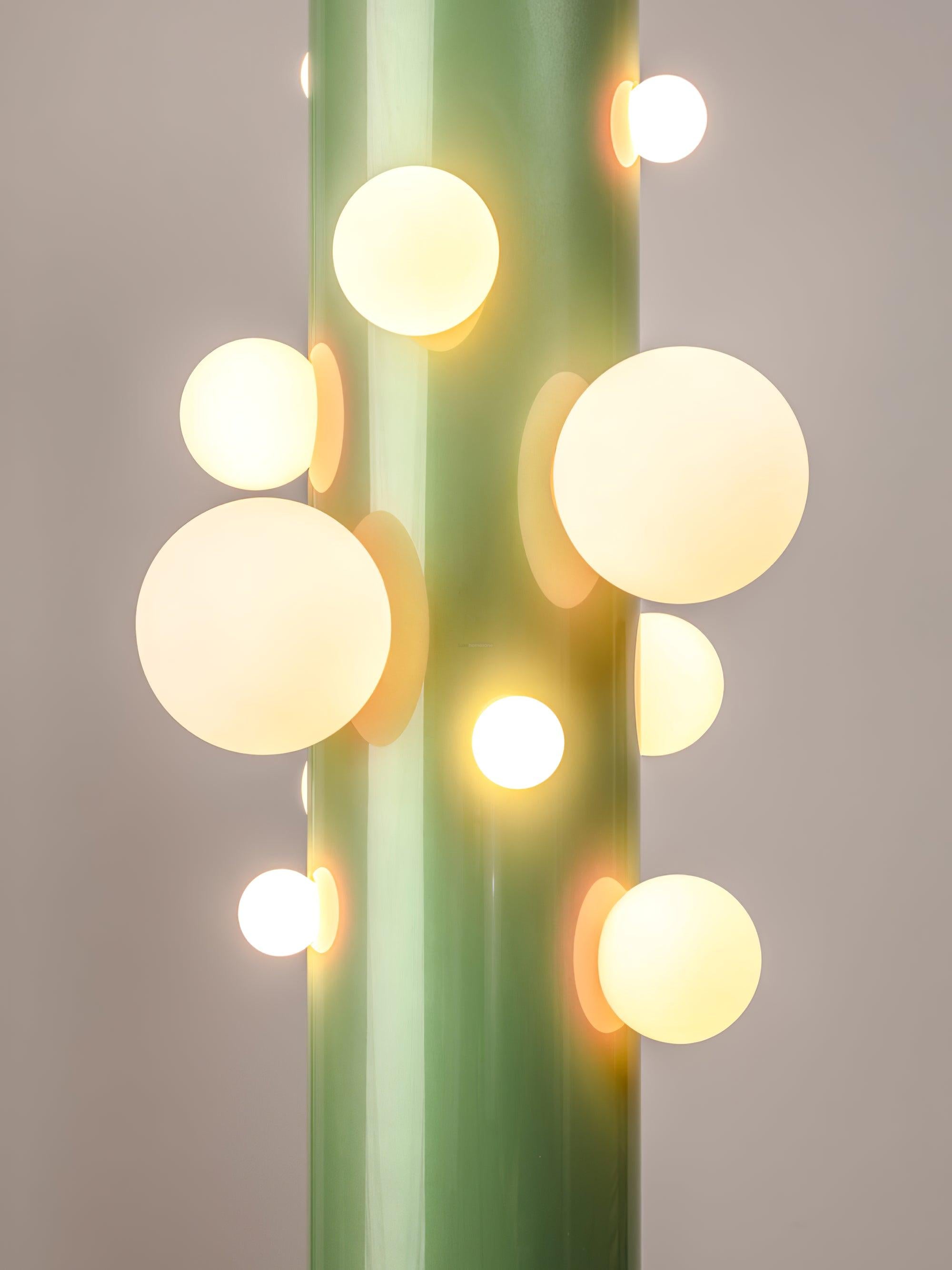Green Apes Floor Lamp ∅ 11.8″ - Pillar-1-Luxehomezone