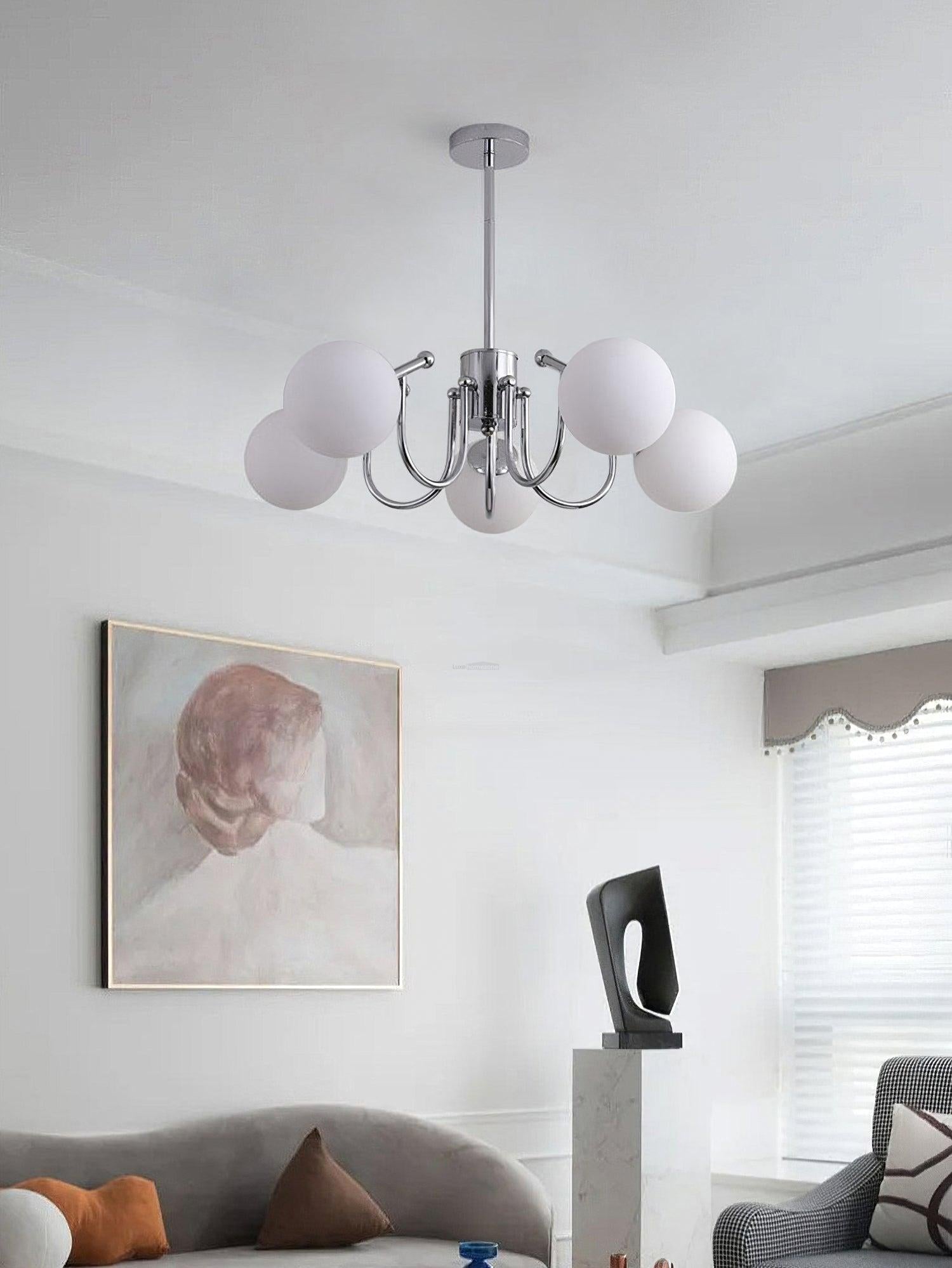 Angle Glass andelier with 3/5/6 heads - Bend-1-Luxehomezone