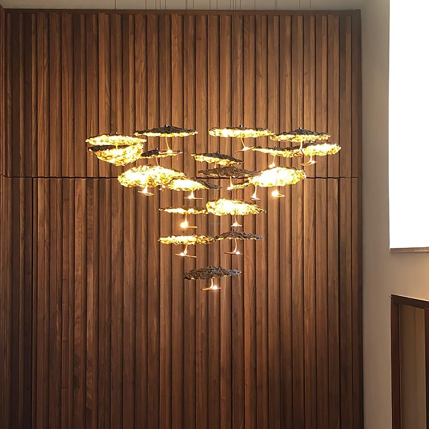 Brass Aviary Constellation Chandelier with 1/3/6/10/17/22 heads - Helia-1-Luxehomezone