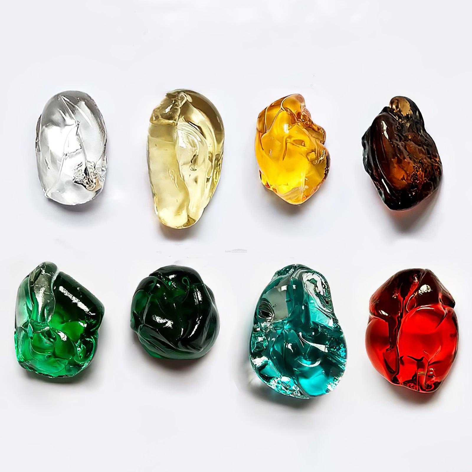 Multicolor Crystal Stone Round/Long canopy Chandelier - Helia-1-Luxehomezone