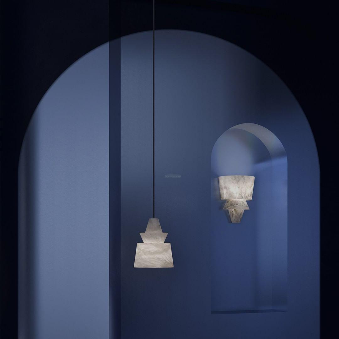 White Alabaster  Pendant Light - Luxehomezone