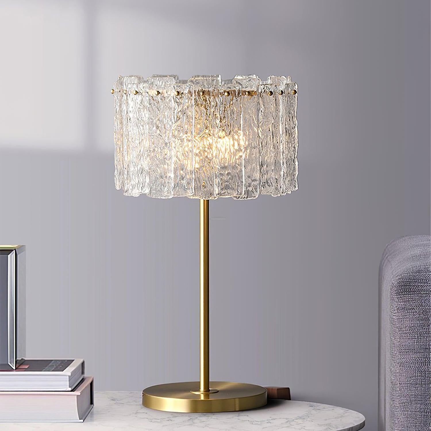Skylar Table Lamp ∅ 13.7″ - Frosted-1-Luxehomezone