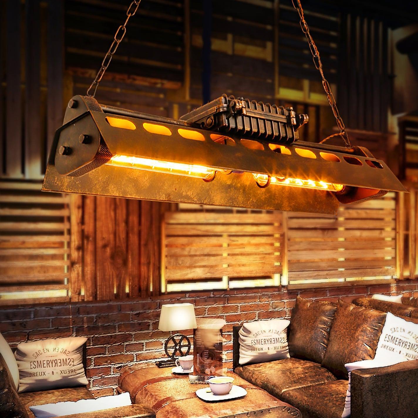 Industrial Steampunk Style Chandelier, Dining Table Lamp, Kitchen Island Lamp - Bar, Bloom, Optimized-1-Luxehomezone