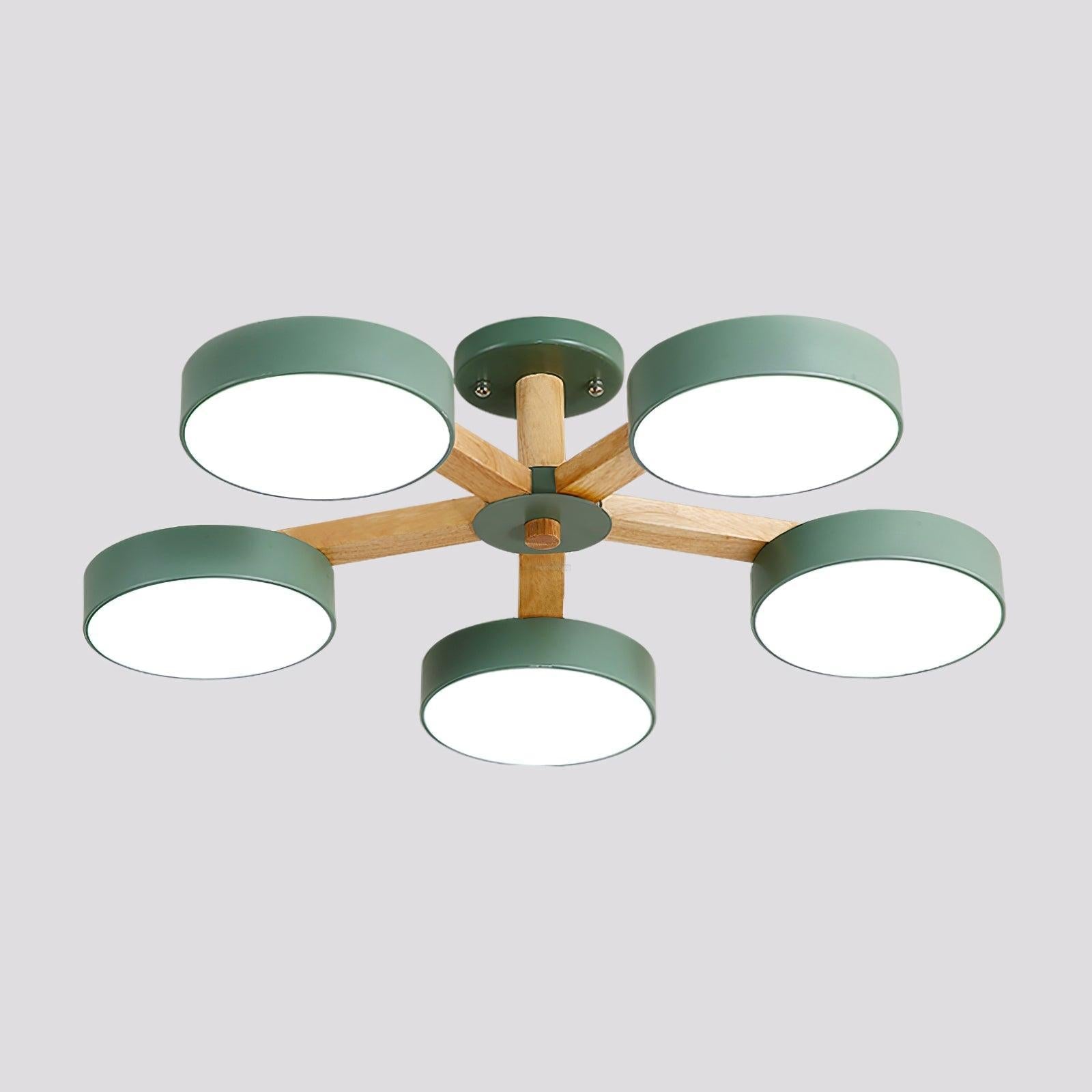 Modern Multi Stem Chandelier with 5/6/8 heads - Wood-1-Luxehomezone