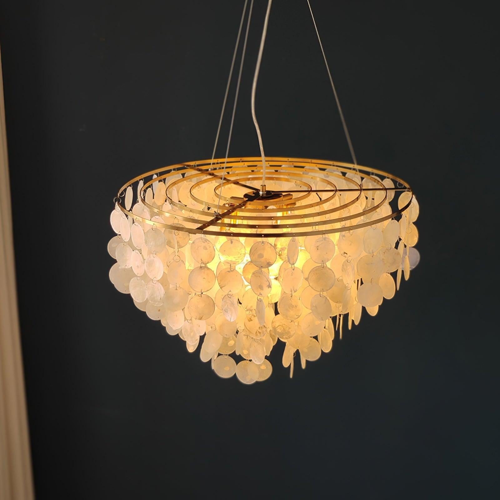 Shell Wind Chime Chandelier ∅ 19.7″ - Luxehomezone