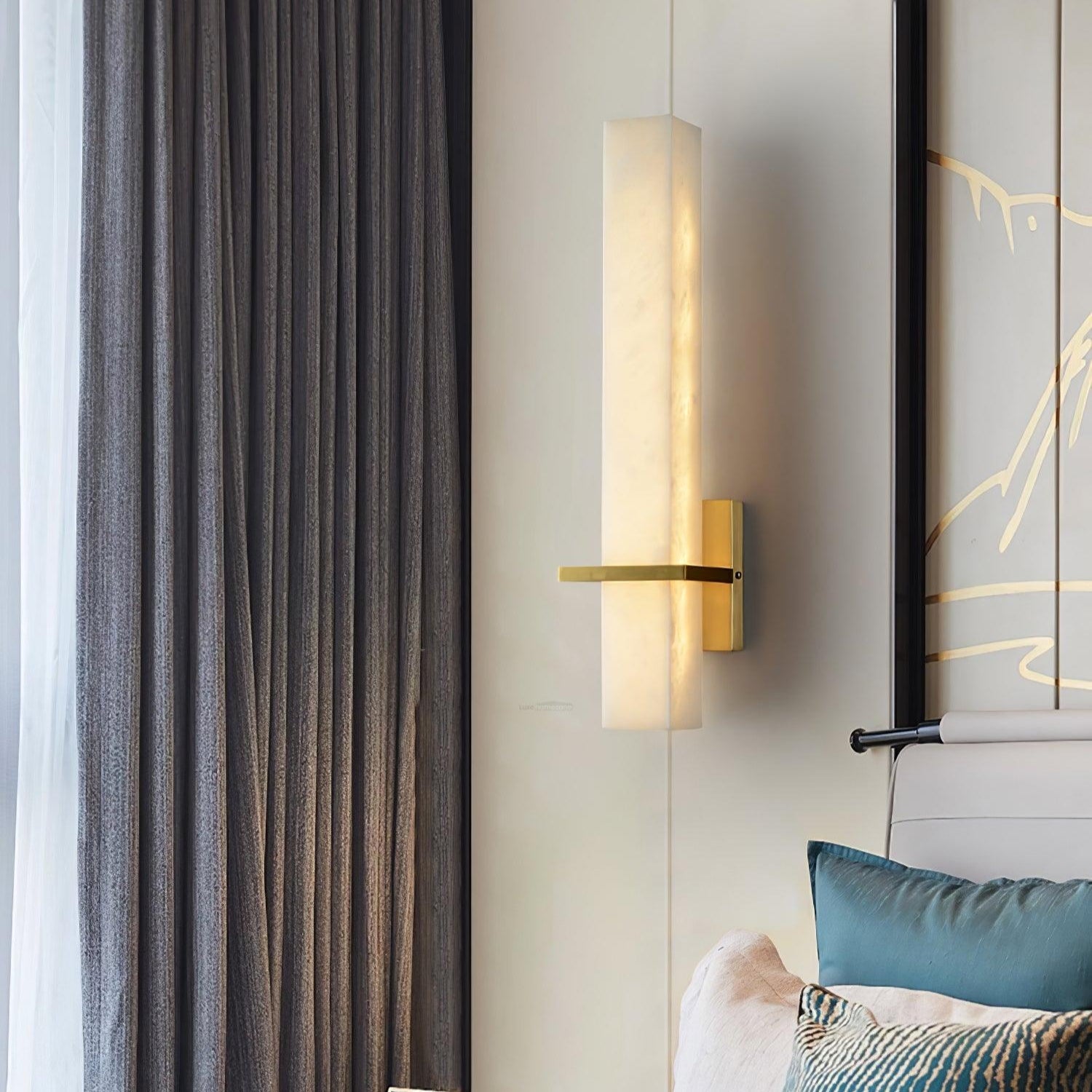Milan Alabaster Wall Sconce Style A - Alabaster, Alabaster Wall Lamp-1-Luxehomezone