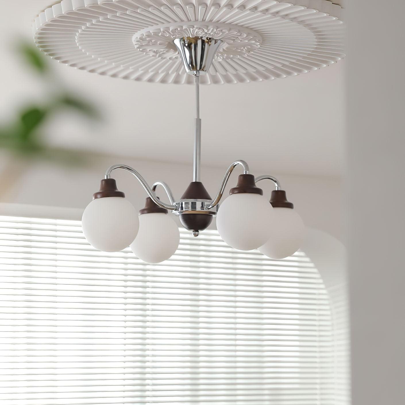 Solid Wood Magic Bean Chandelier with 4/6/8 heads - Bend, Marshmallow Chandelier-1-Luxehomezone