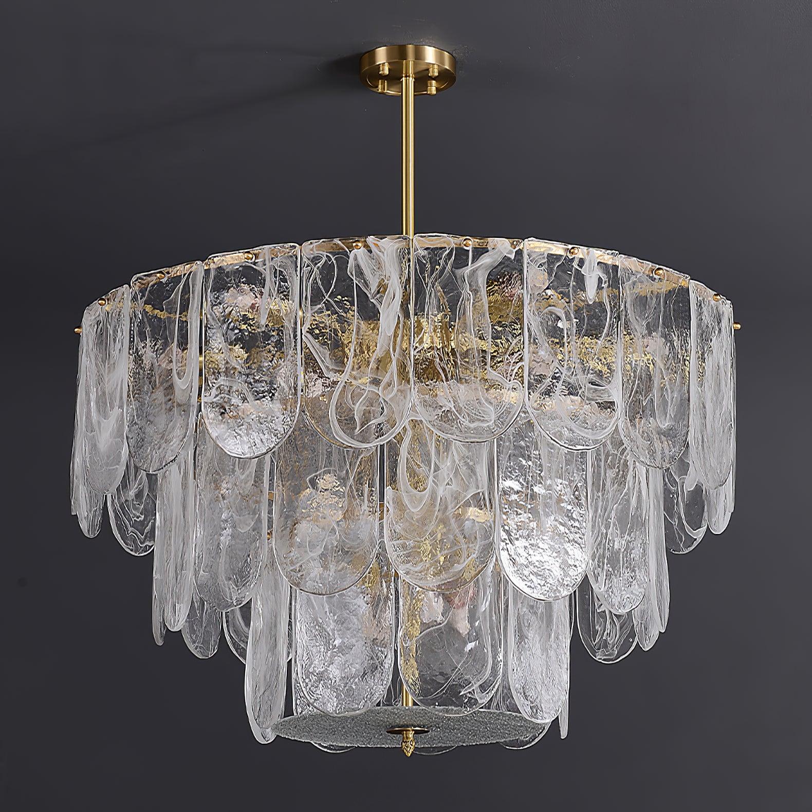 Traditional Classic Metal Glass Chandelier ∅ 15.7″ - Luxehomezone